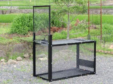小型軽量化のサル専用捕獲器：S-128
