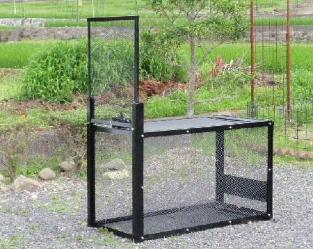 小型軽量化のサル専用捕獲器：S-128